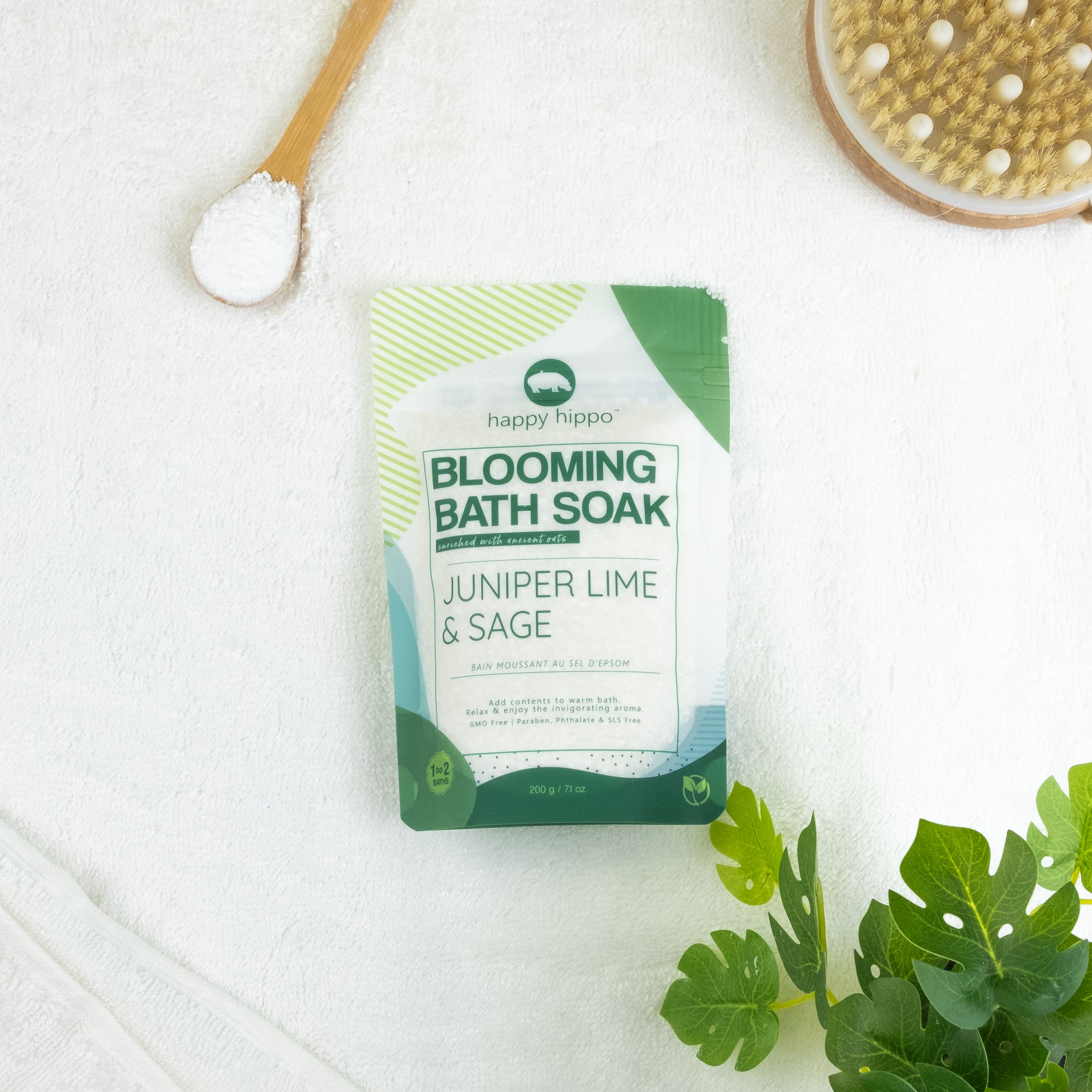 Juniper Lime & Sage - Blooming Bath Soak – Happy Hippo Bath Co